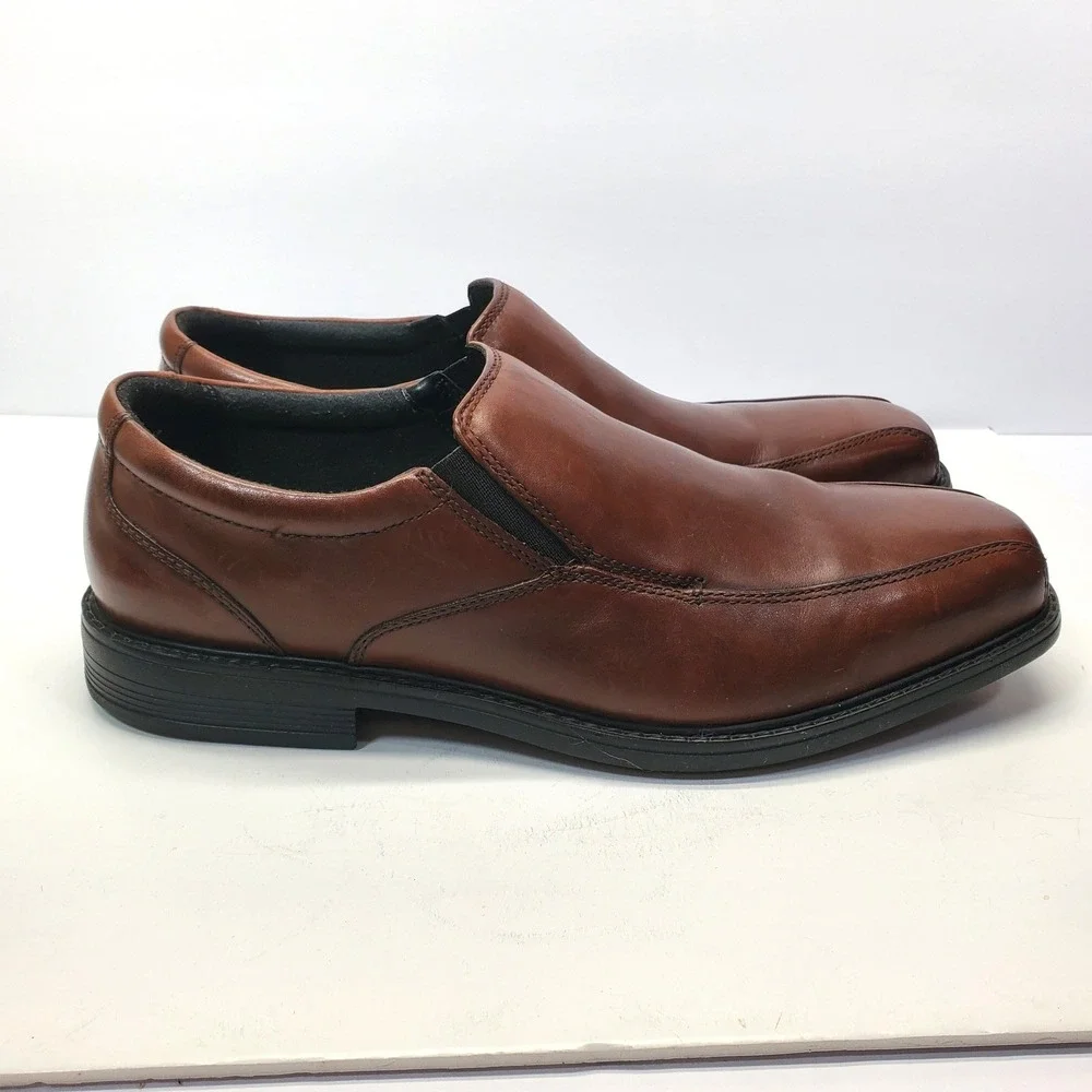 Bostonian Commonwealth Loafers Men's 9W Brown Leather Slip On Square Toe Shoes